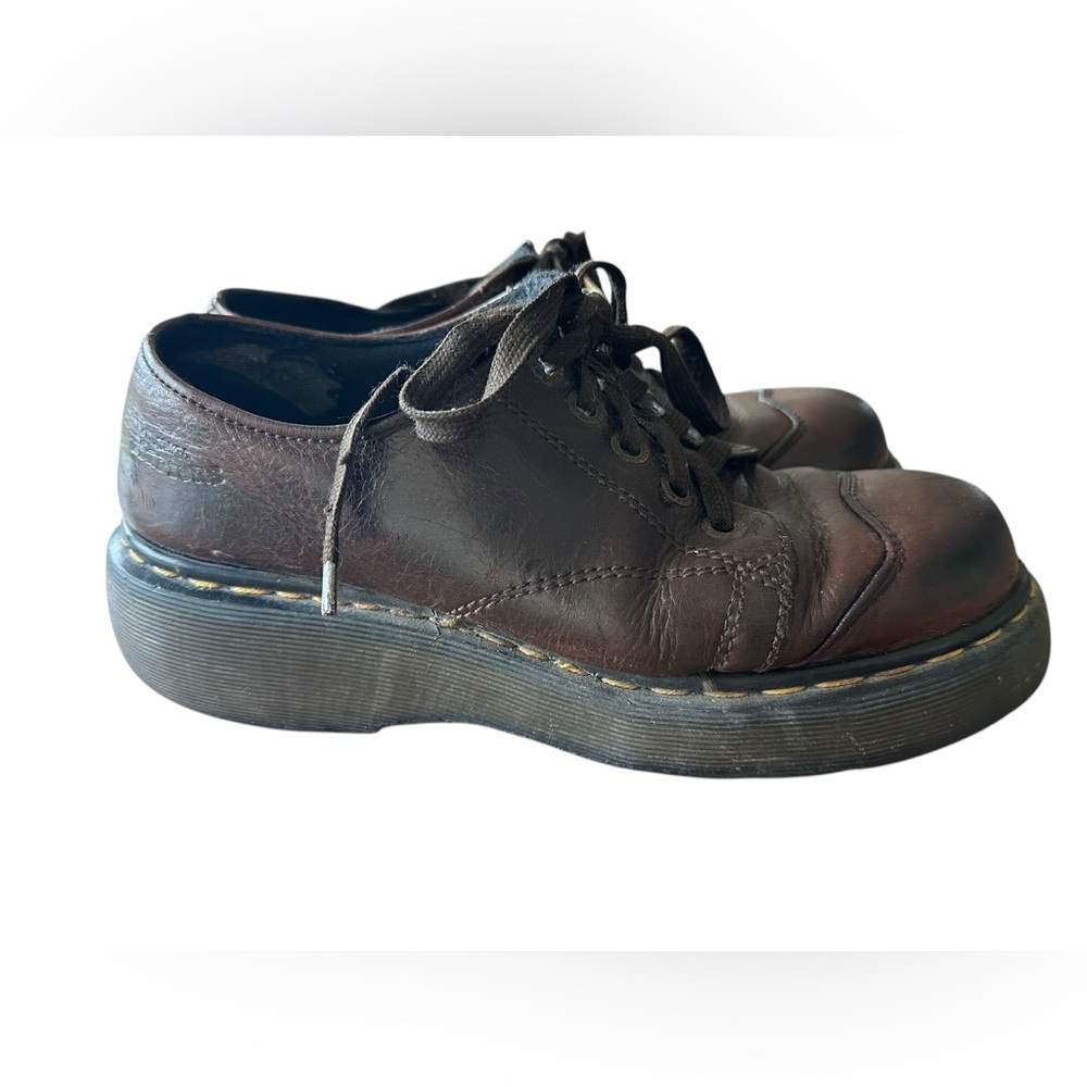 Vintage Doc Dr Martens Brown Leather 8651 Platform Oxford Shoes Men 9 B2